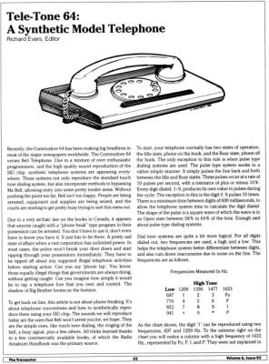 [Tele-Tone 64: A Synthetic Model Telephone (1/3)]