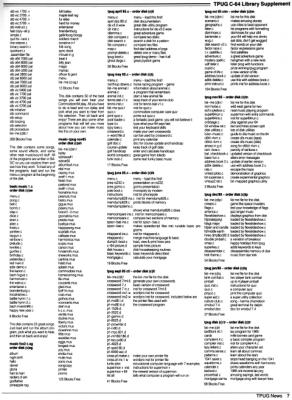[TPUG News, Volume 1, Number 1, page 7 
TPUG C-64 Library Supplement (3/4)]