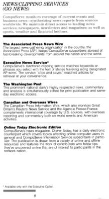 [CompuServe IntroPak page 8/44 
News/Clipping Services (GO NEWS)]