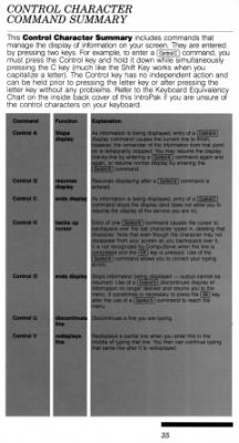 [CompuServe IntroPak page 35/44 
Control Character Command Summary]