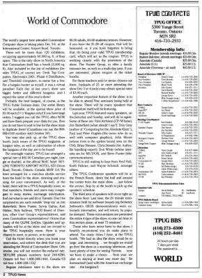 [TPUG News, Volume 2, Number 1, page 2 
World of Commodore]